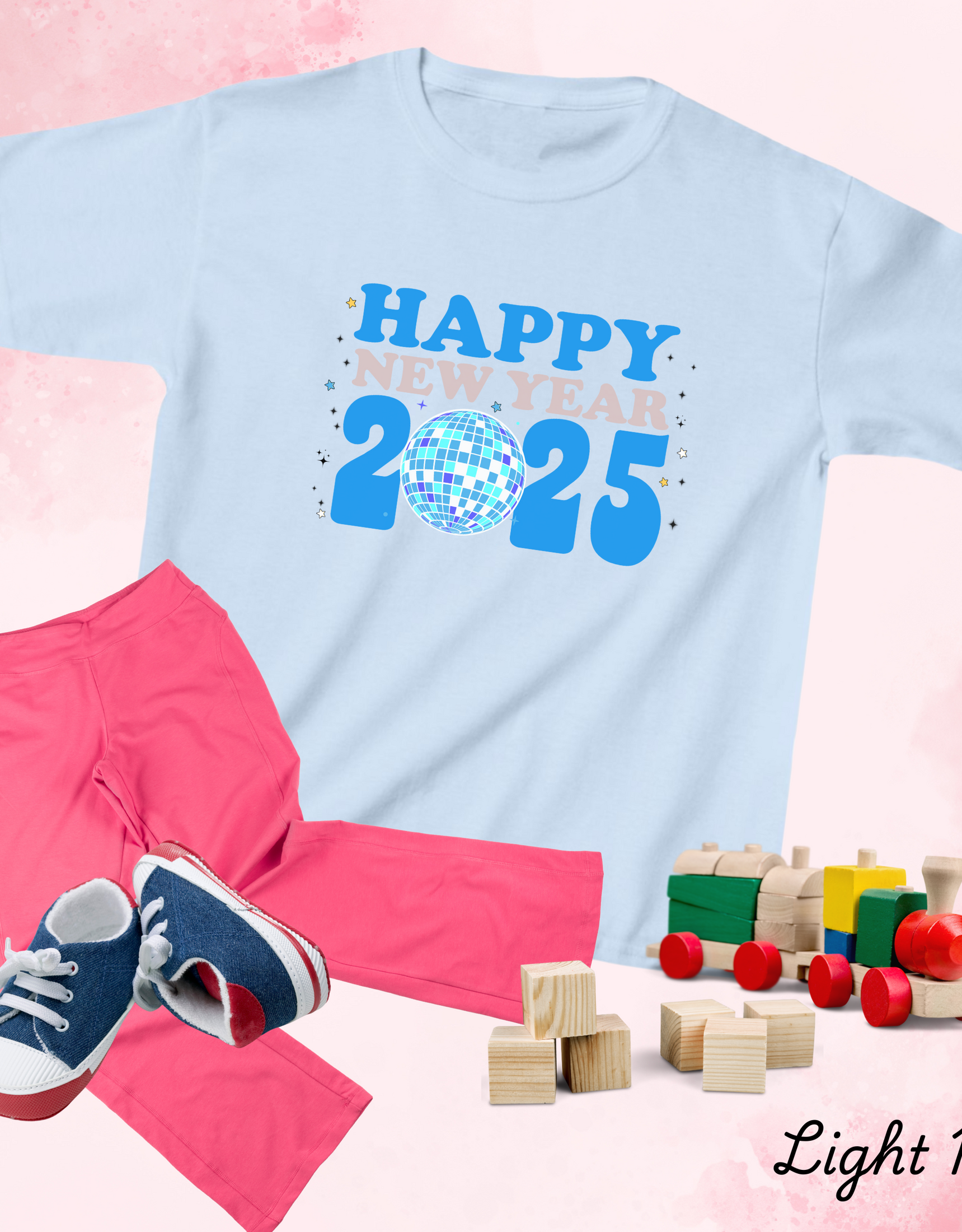 Happy New Year 2025 Tees, New Year Eve Party Shirts, Cute Graphics Tees For Girls And Kids