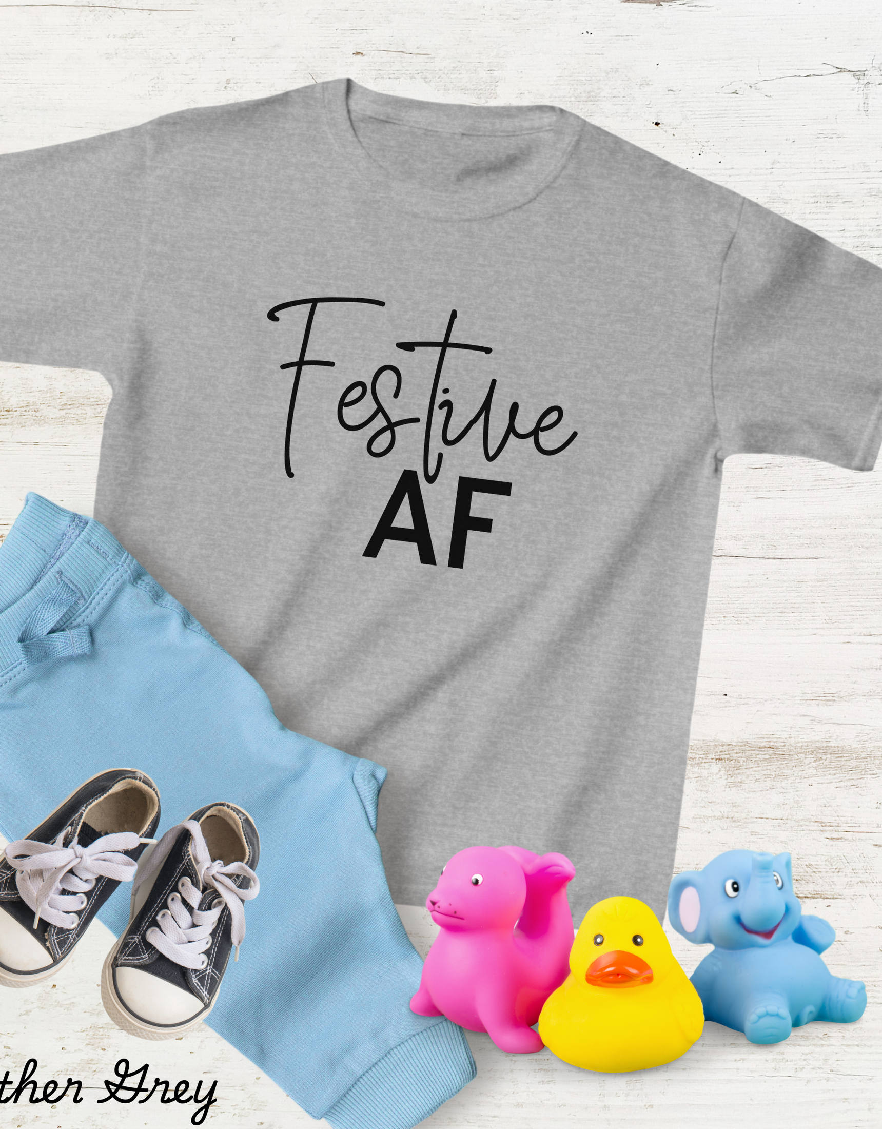 Festie Af Toddler Christmas T-shirts, Jolly Tees, Cute Xmas Shirts, Holiday Shirts For Christmas