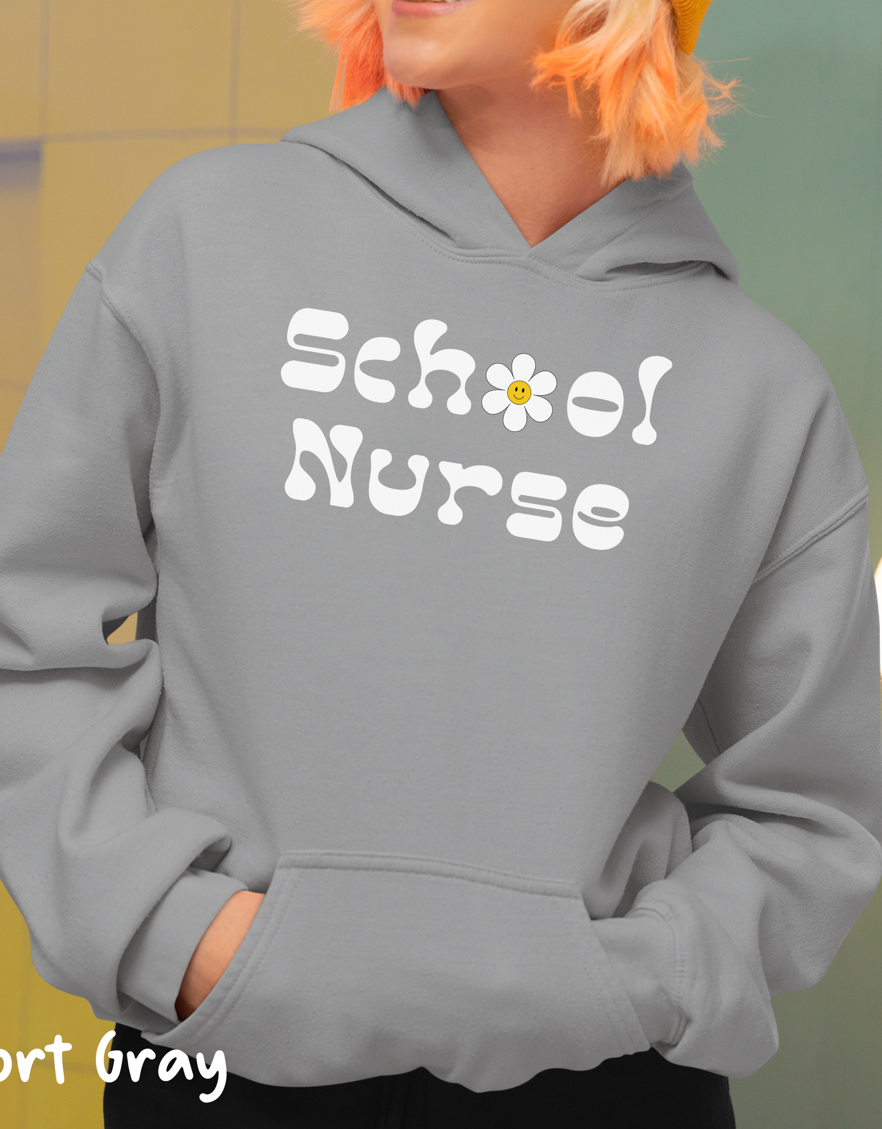 School Nurse Hoodie, School Nurse Hoodie, Floral School Nurse Crewneck, Nurse Appreciation Gift, School Nurse Gift, School Nurse Hoodie