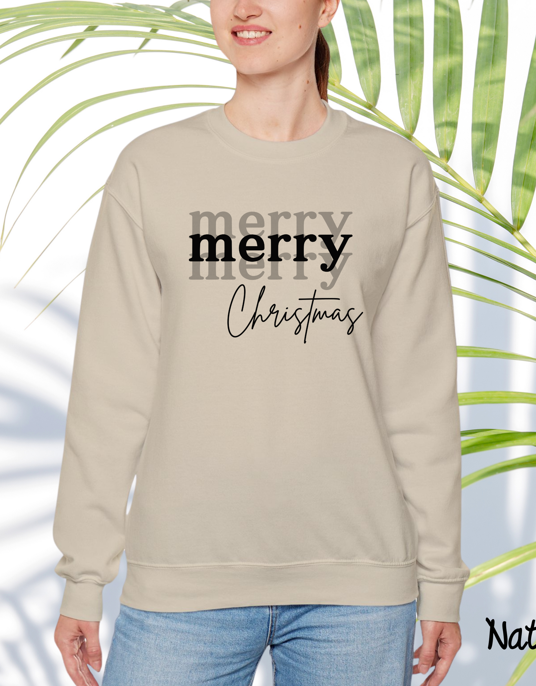 Merry Christmas Sweatshirt, Womens Christmas Shirt, Festive Holiday Sweater, Cute Christmas Gift