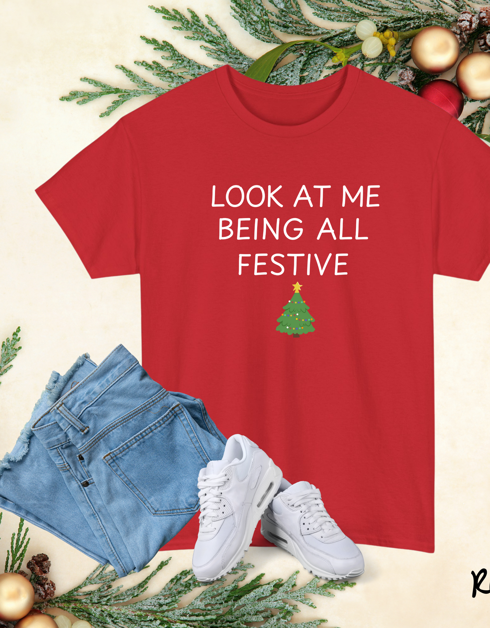 Look At Me Being All Festive Christmas T-shirt Premium Soft Unisex Tee