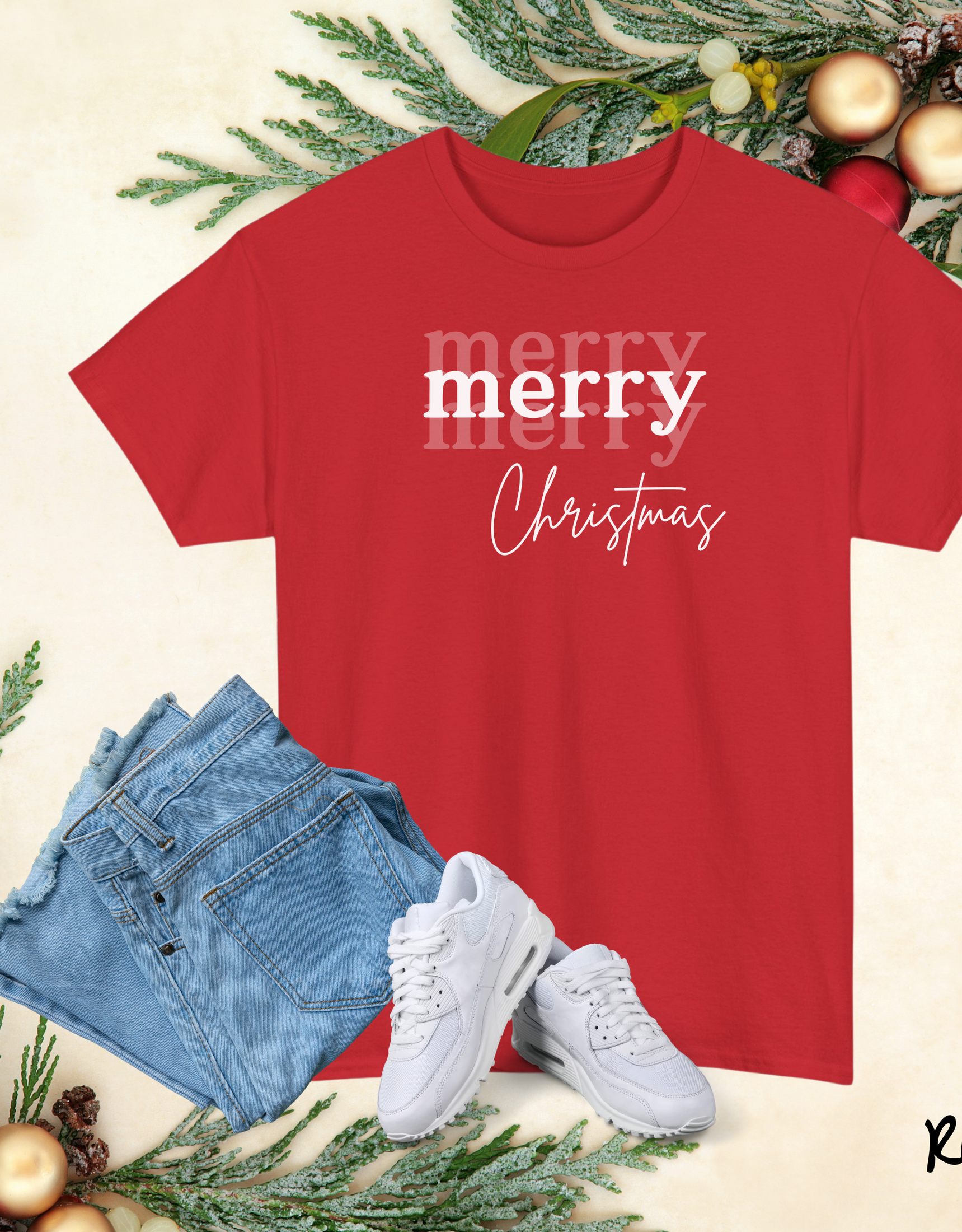 Merry Christmas T-Shirt  Xmas Shirt for Women Holiday Shirt Xmas Tee