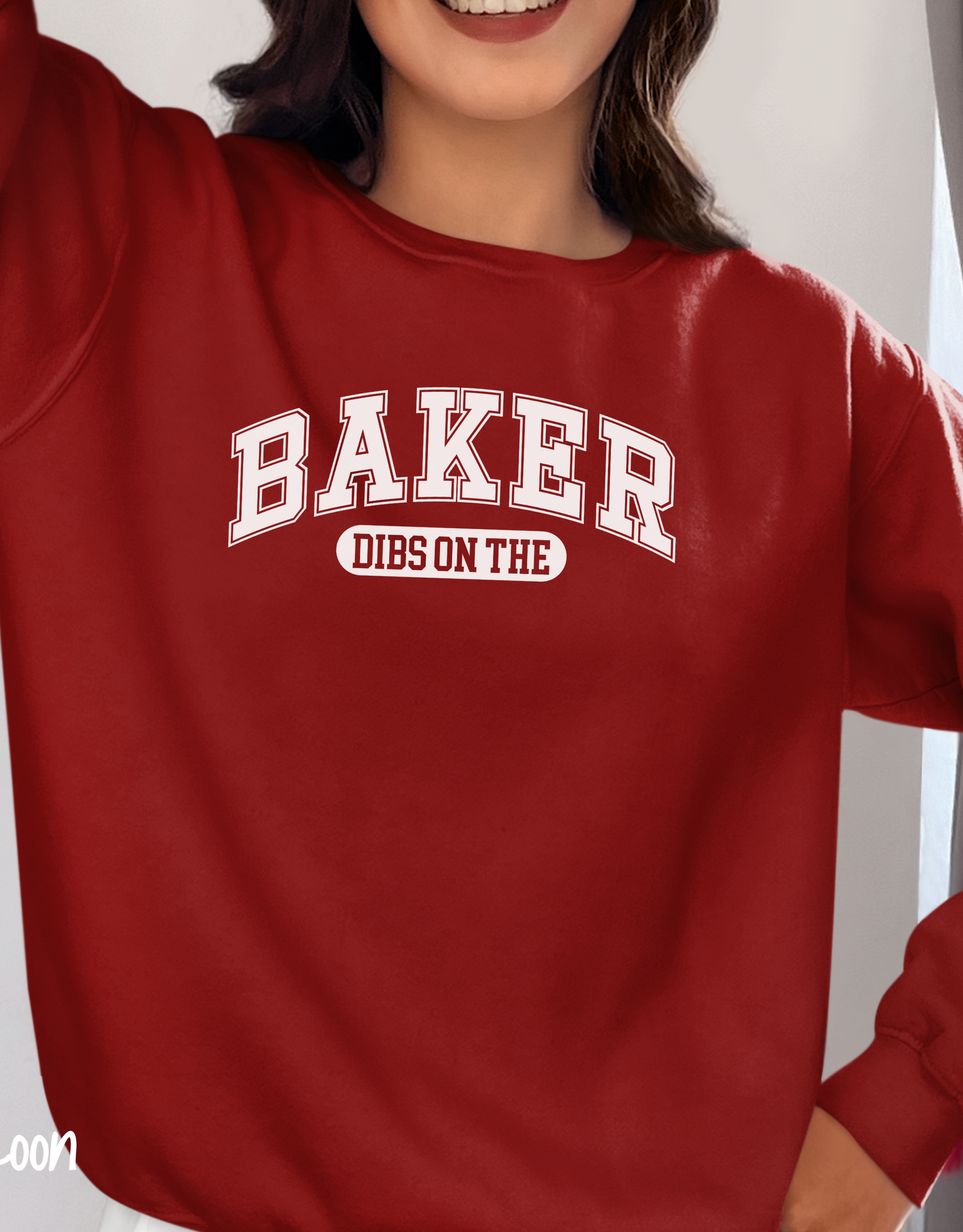 Dibs On The Baker Sweater, Funny Bakery Sweatshirt, Baking Day Shirt, Pastry Chef Sweater, Favorite Rolling Pin Sweater, Foodie Sweatshirt, Baker Sweater