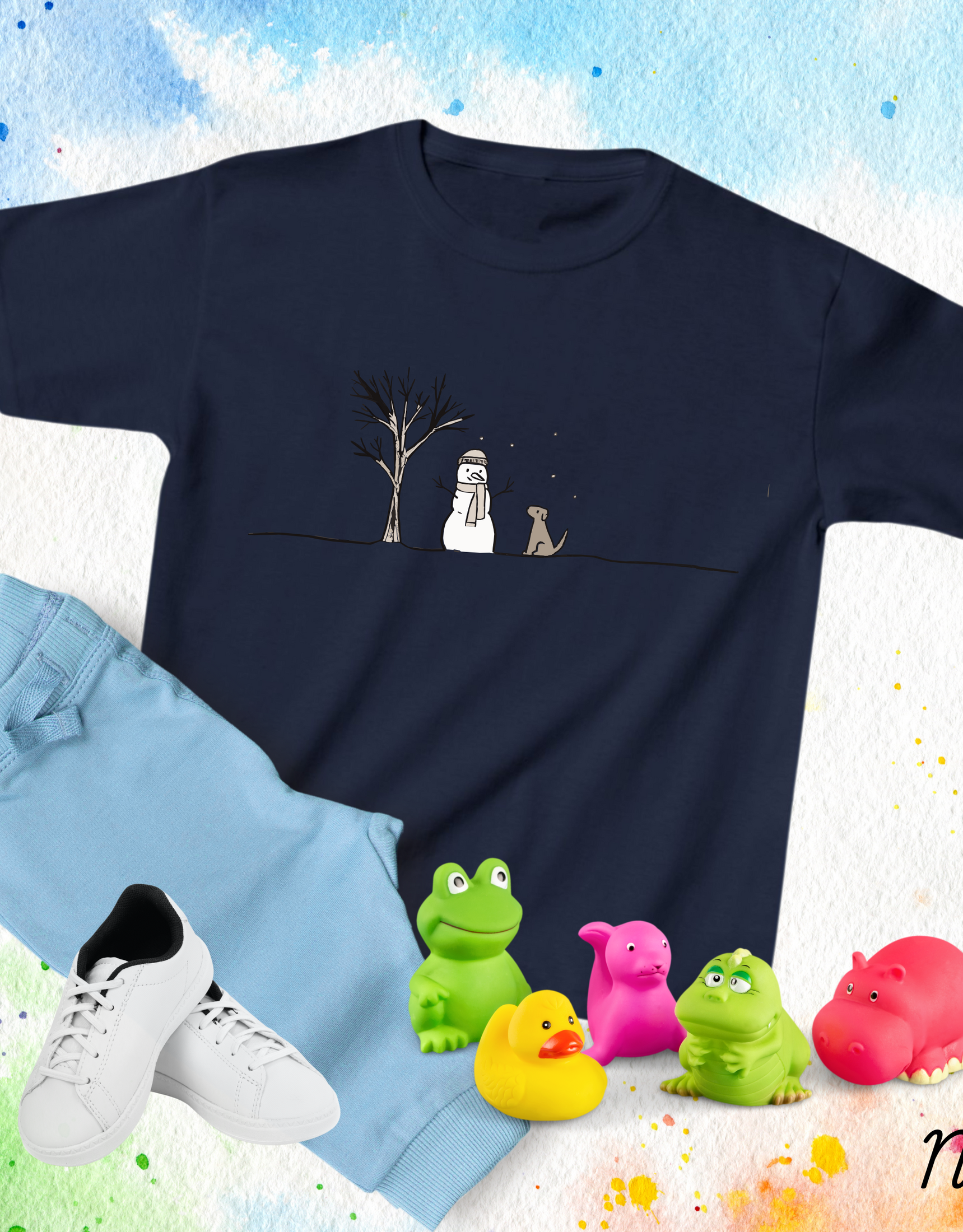 Snowman Christmas Tees For Kids, Christmas Toddler Tshirts, Party Wear Cute Shirts