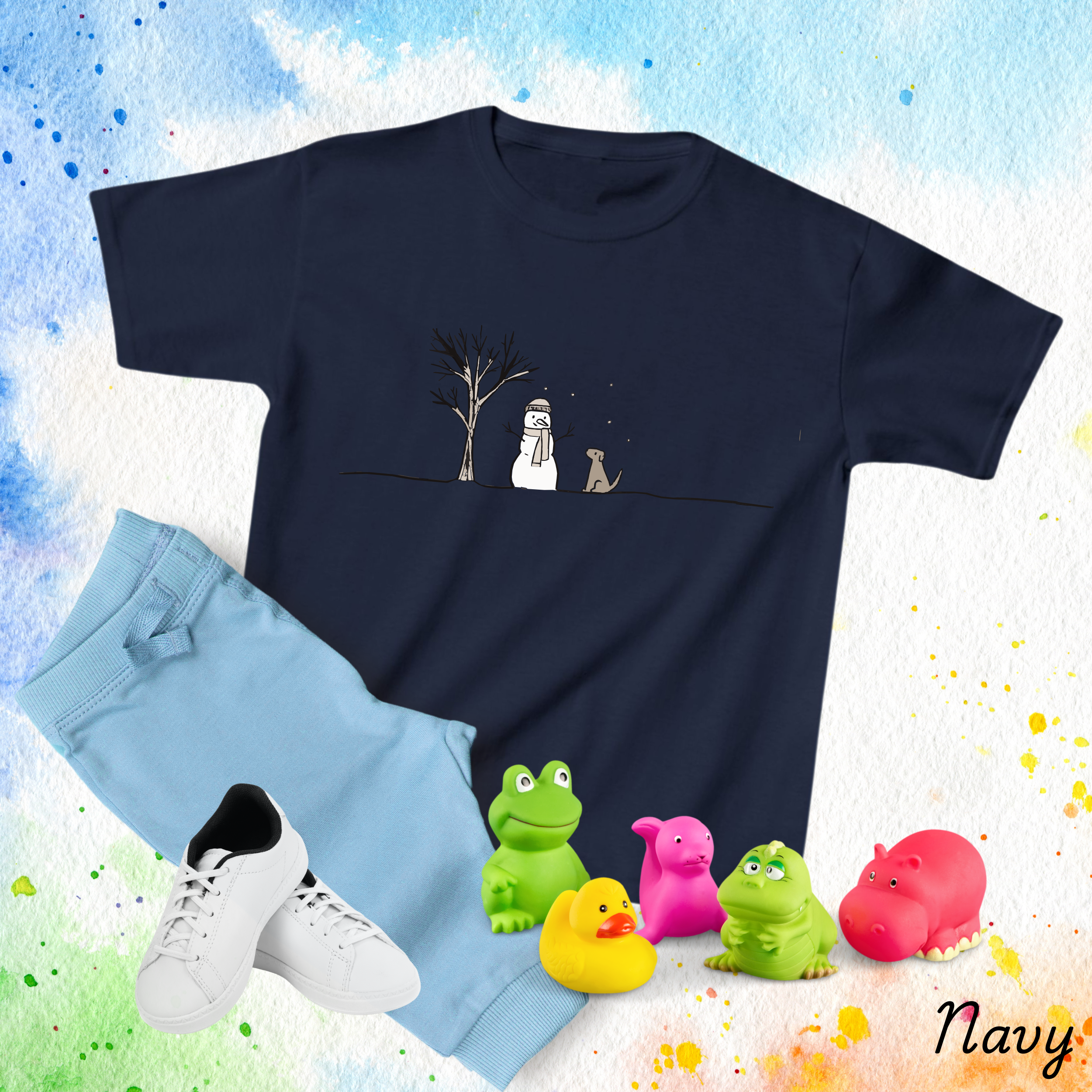 Snowman Christmas Tees For Kids, Christmas Toddler Tshirts, Party Wear Cute Shirts