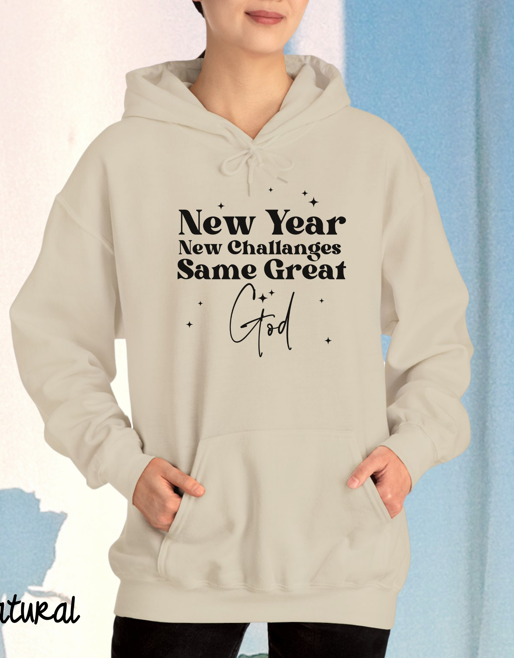 New Year New Challenges But The Same Great God Hoodies, Welcome New Year Hoodies, Holiday Hoodies