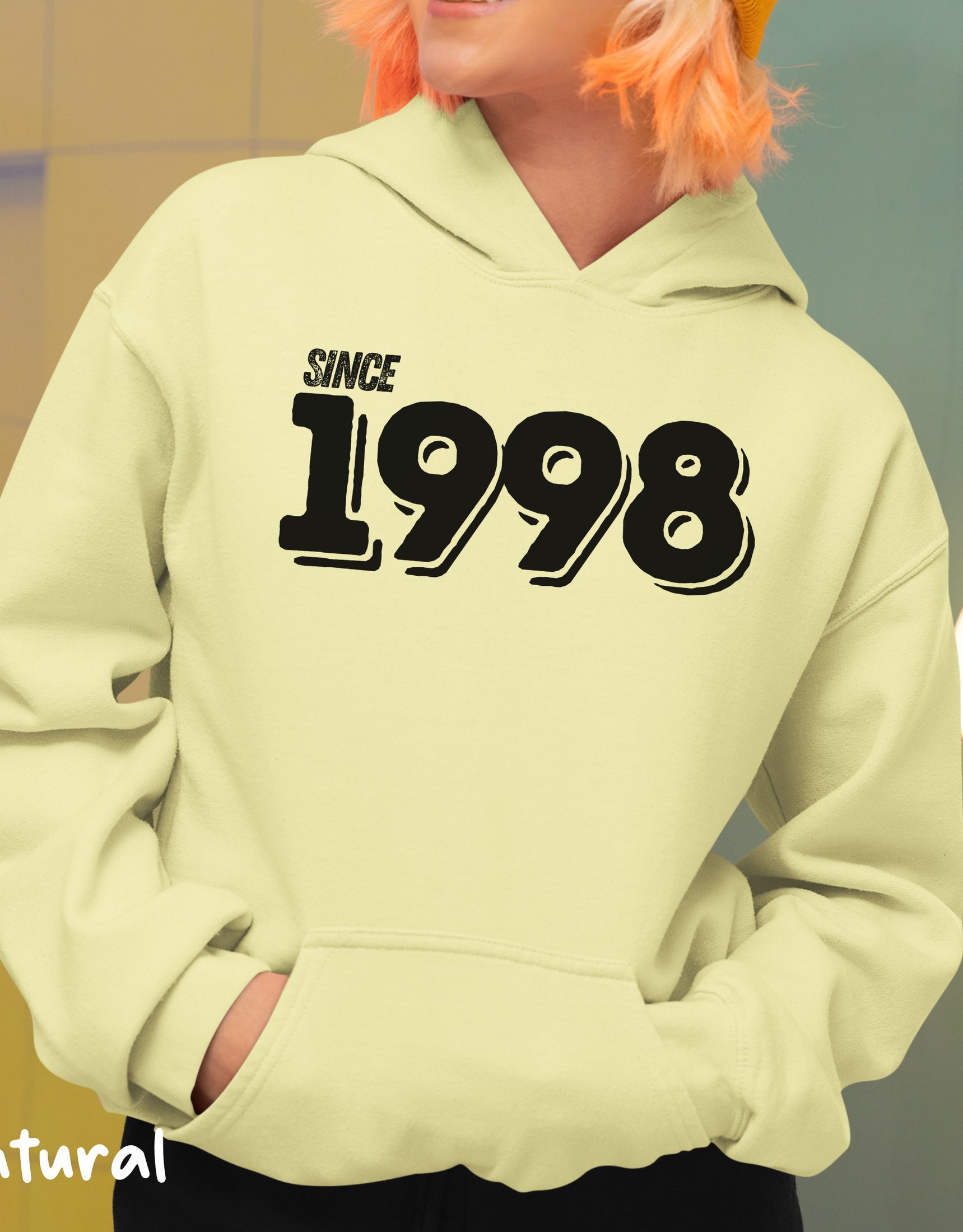 Since 1998 Hoodie, Vintage 1998 Crewneck, Retro 1998 Birthday Year, 25th Birthday Gift, Hello 25 Hoodie, Awesome Since 1998