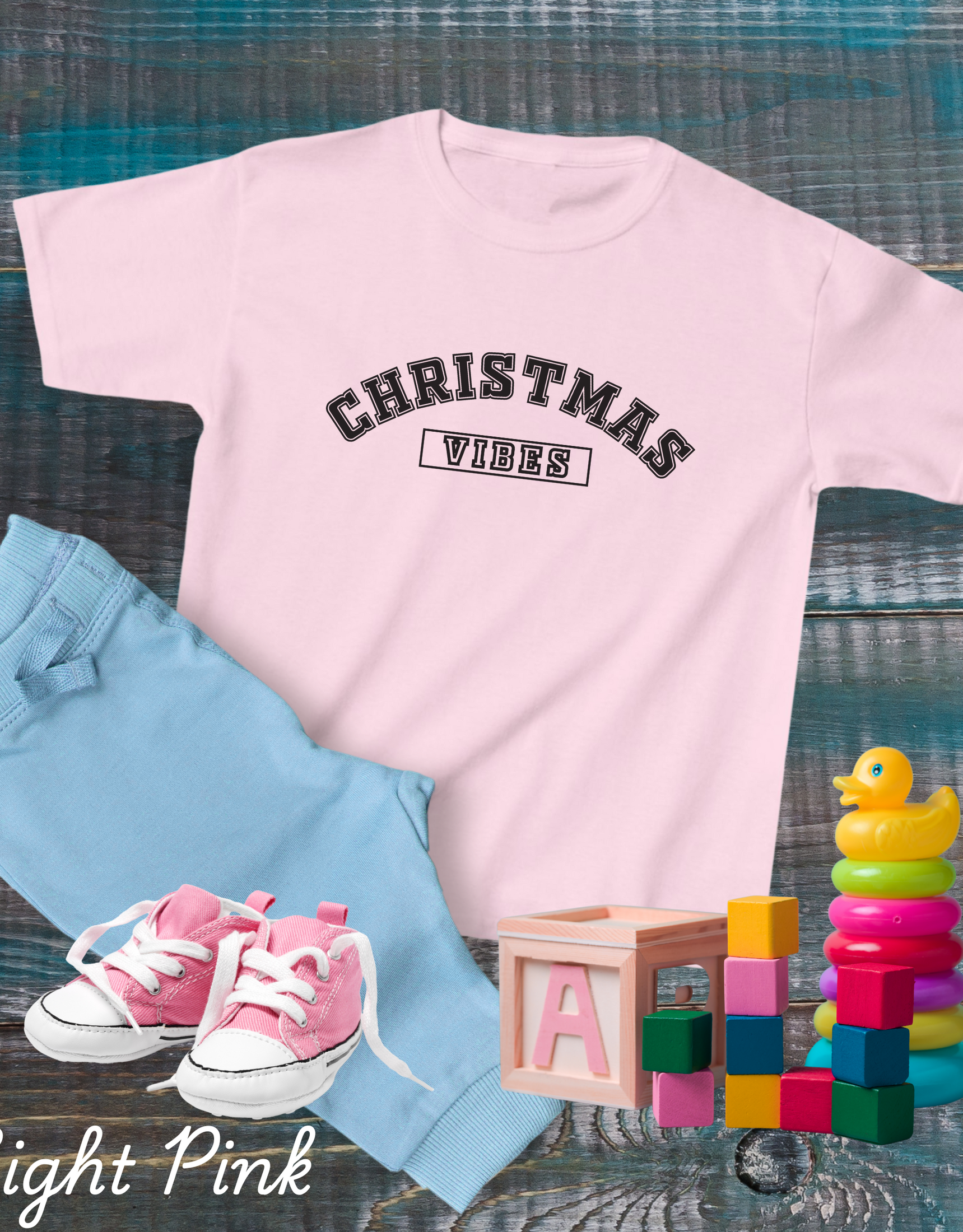 Christmas Vibes T-shirts For Kids, Toddler Shirts For Xmas, Jolly Holiday Tees