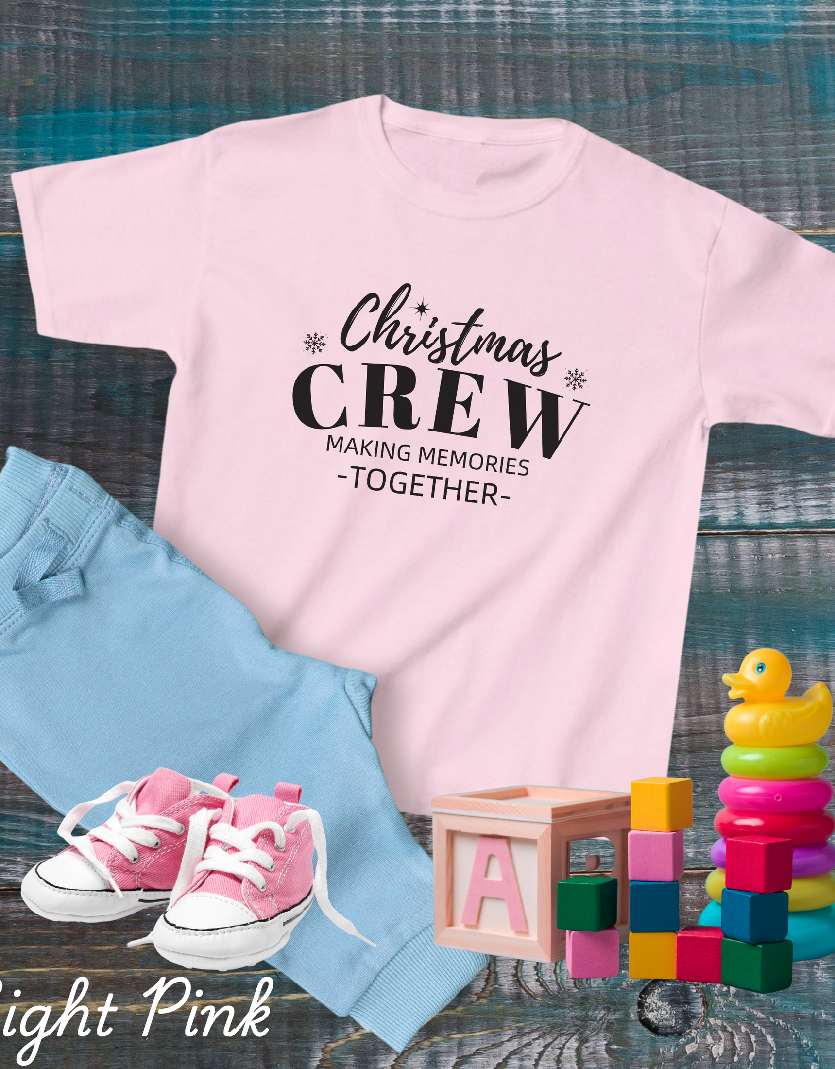 Christmas Crew T-shirt, Xmas Party Shirts For Kids And Toddlers, Kids Wear, Xmas Gift