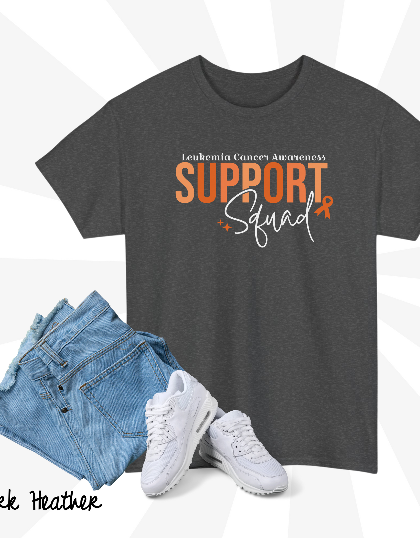 Leukemia Support Squad Shirt, Leukemia Fighter, Orange Awareness Ribbon Shirt, Leukemia Warrior, Family Support Shirt,