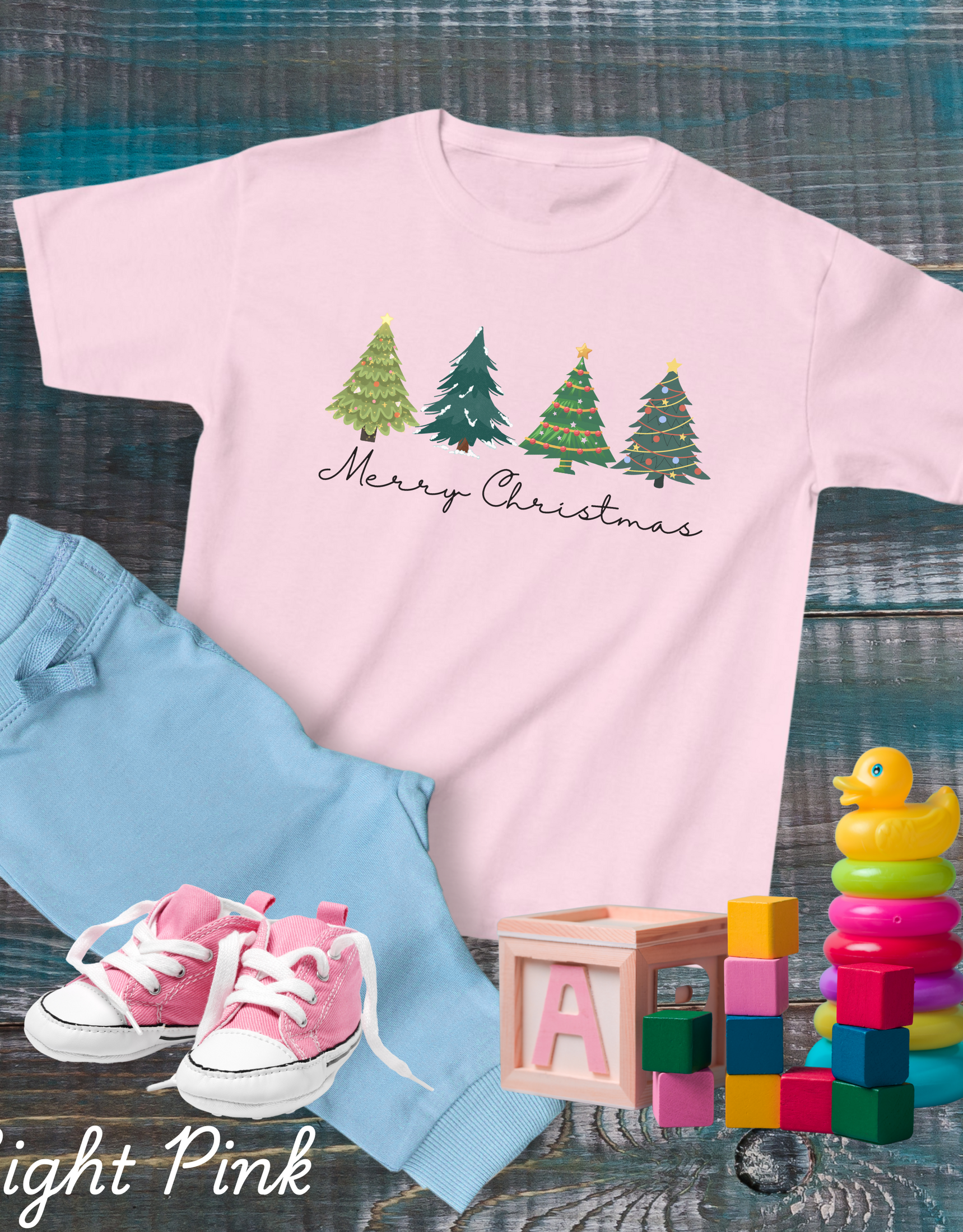 Merry Christmas Trees Shirts For Kids, Christmas Party Shirts For Toddlers, Xmas Gift Shirt