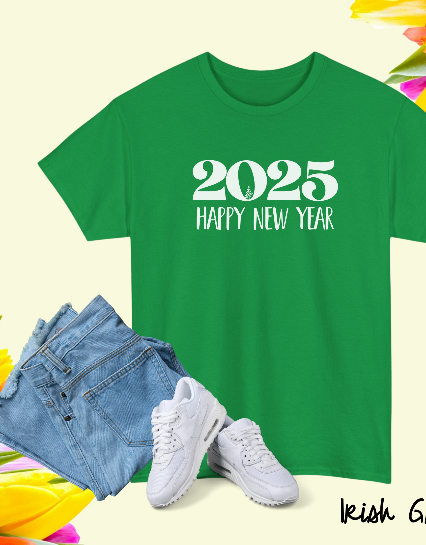 Colorful New Year Tees, New Year Shirts For Women, Happy New Year 2025 Tshirts