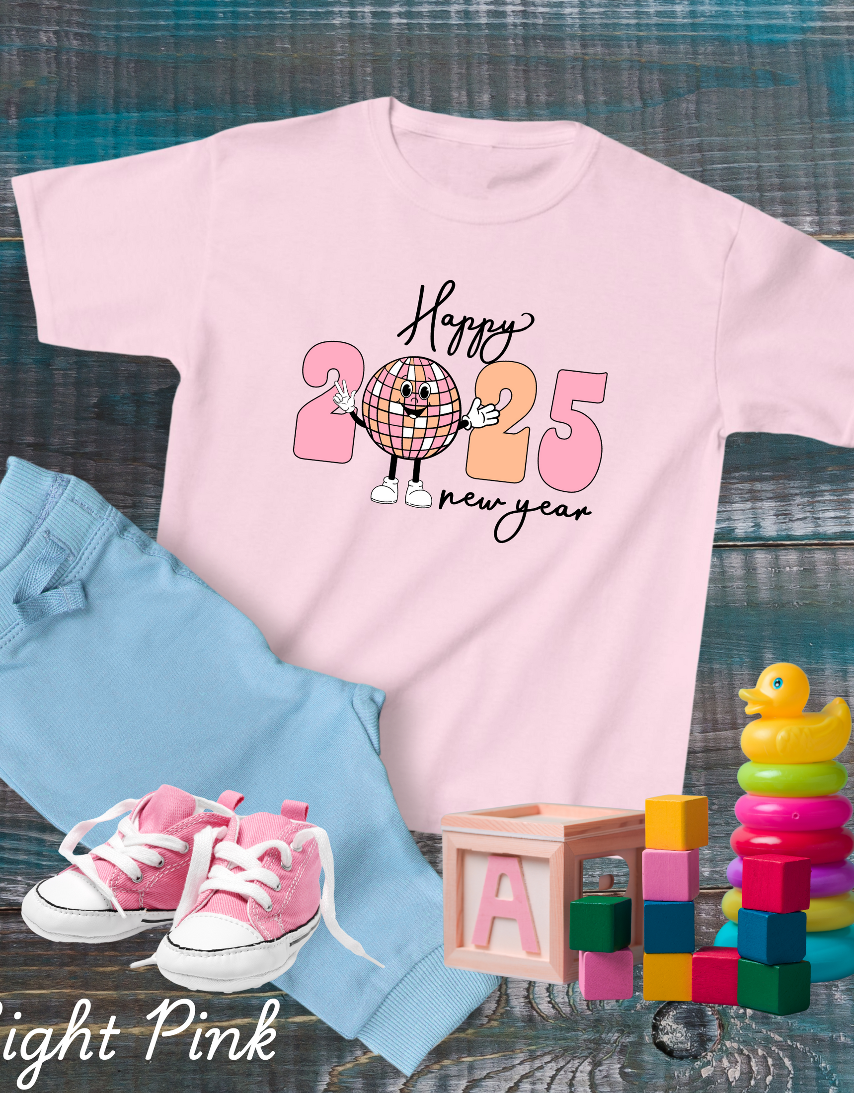 Happy 2025 New Year T-shirts, Cozy Season Tees for Kids, Cute Shirts for New Year Party