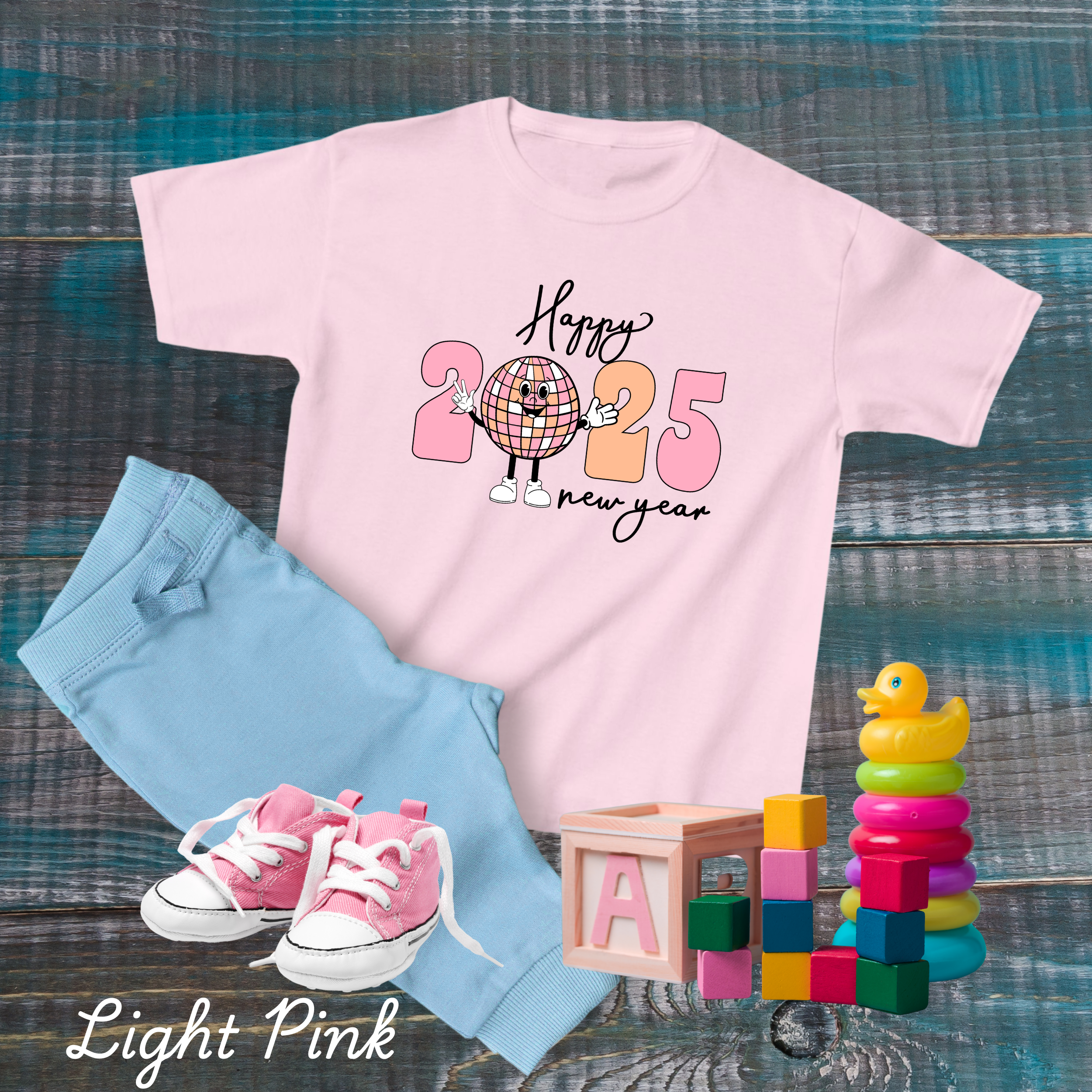 Happy 2025 New Year T-shirts, Cozy Season Tees for Kids, Cute Shirts for New Year Party