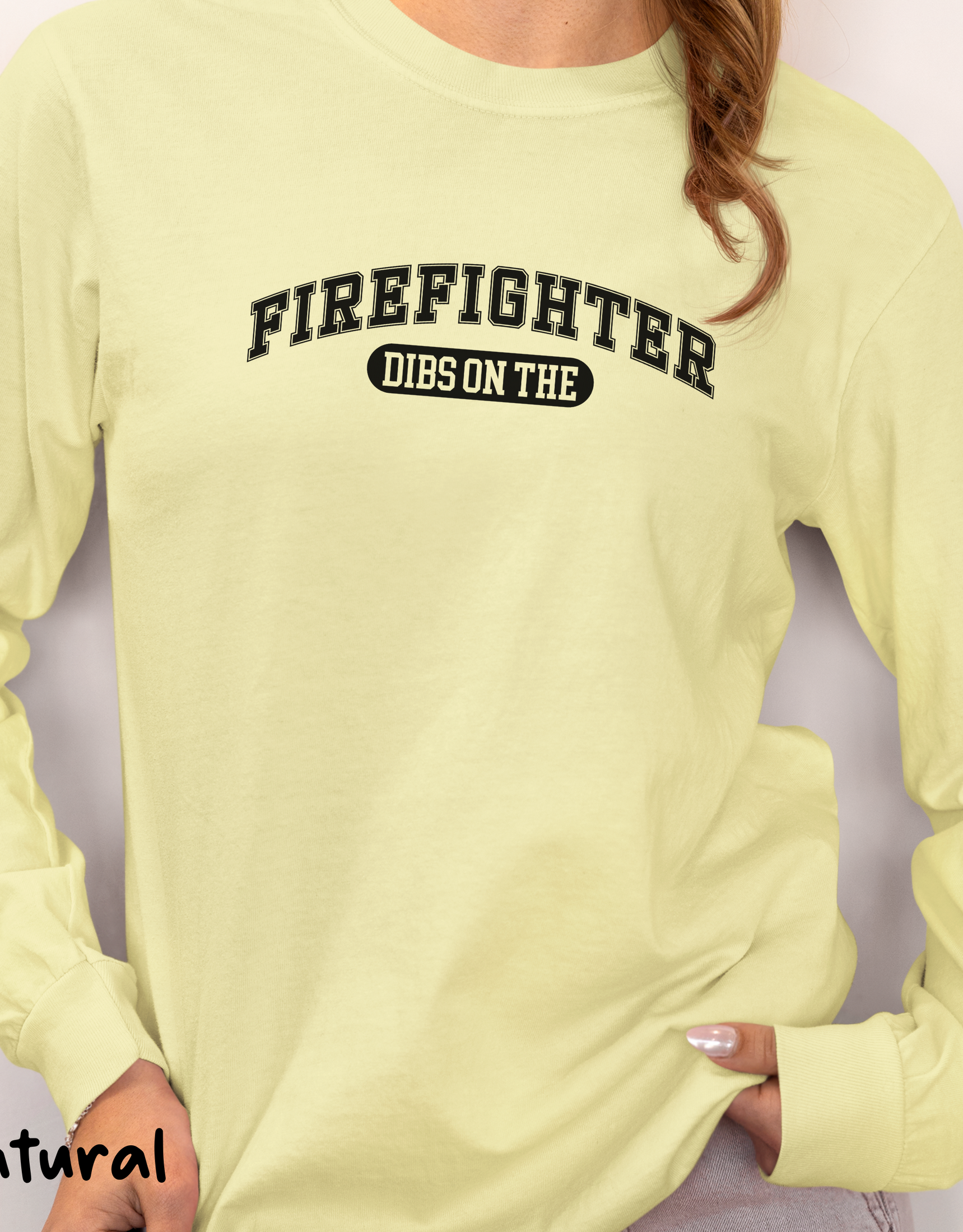 Dibs on the Firefighter Sweatshirt, Firefighter Wife Sweatshirt, Firefighter Girlfriend Sweater, Firefighter Sweater, Gift for Firefighter