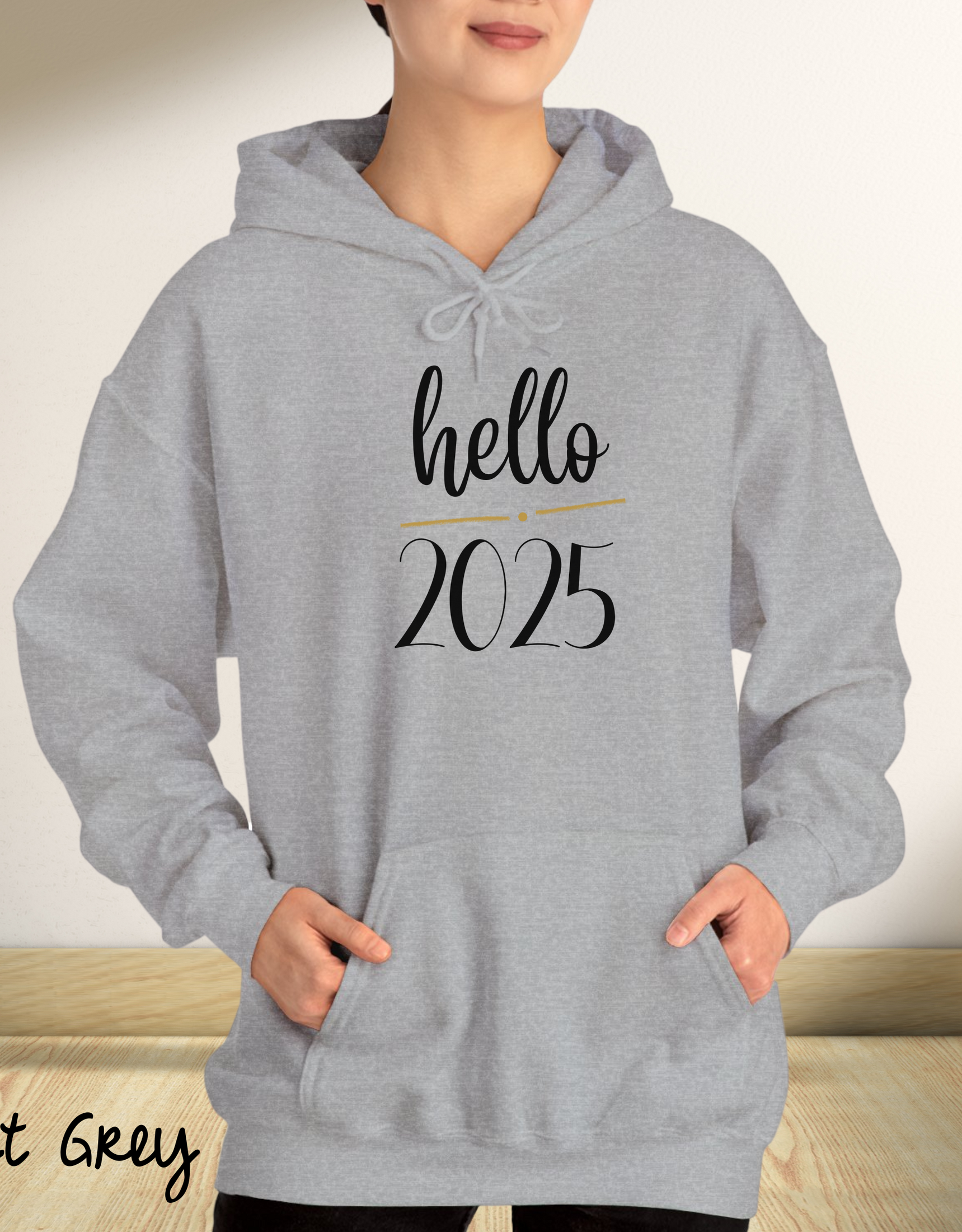 Hello 2025 Hooded Hoodies, Welcome New Year Hoodies, Say Hello to The New Year 2025 Hoodies