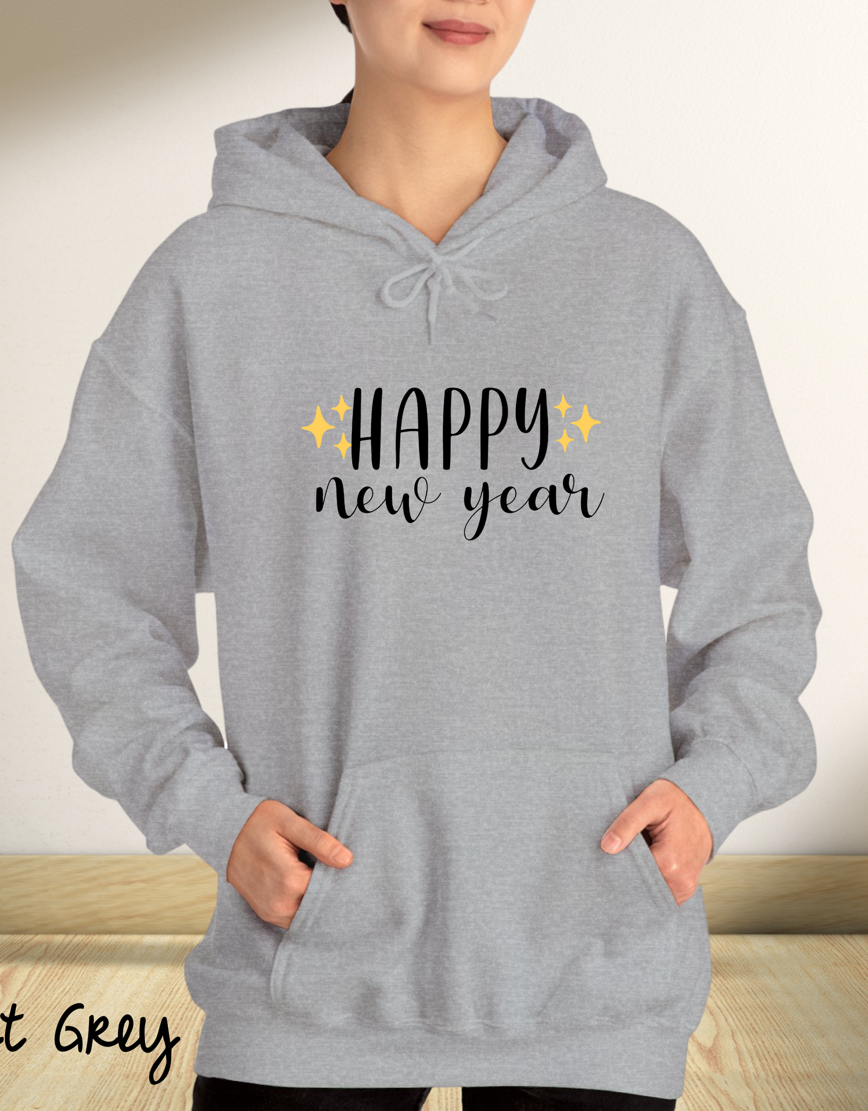 Simple Happy New Year Hoodies, Family Hooded Hoodies For New Year, 2025 Friends Hoodies