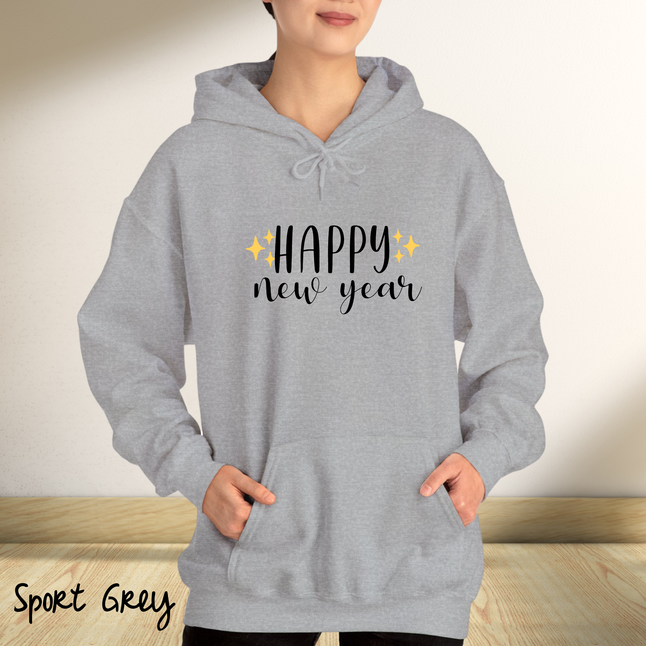 Simple Happy New Year Hoodies, Family Hooded Hoodies For New Year, 2025 Friends Hoodies