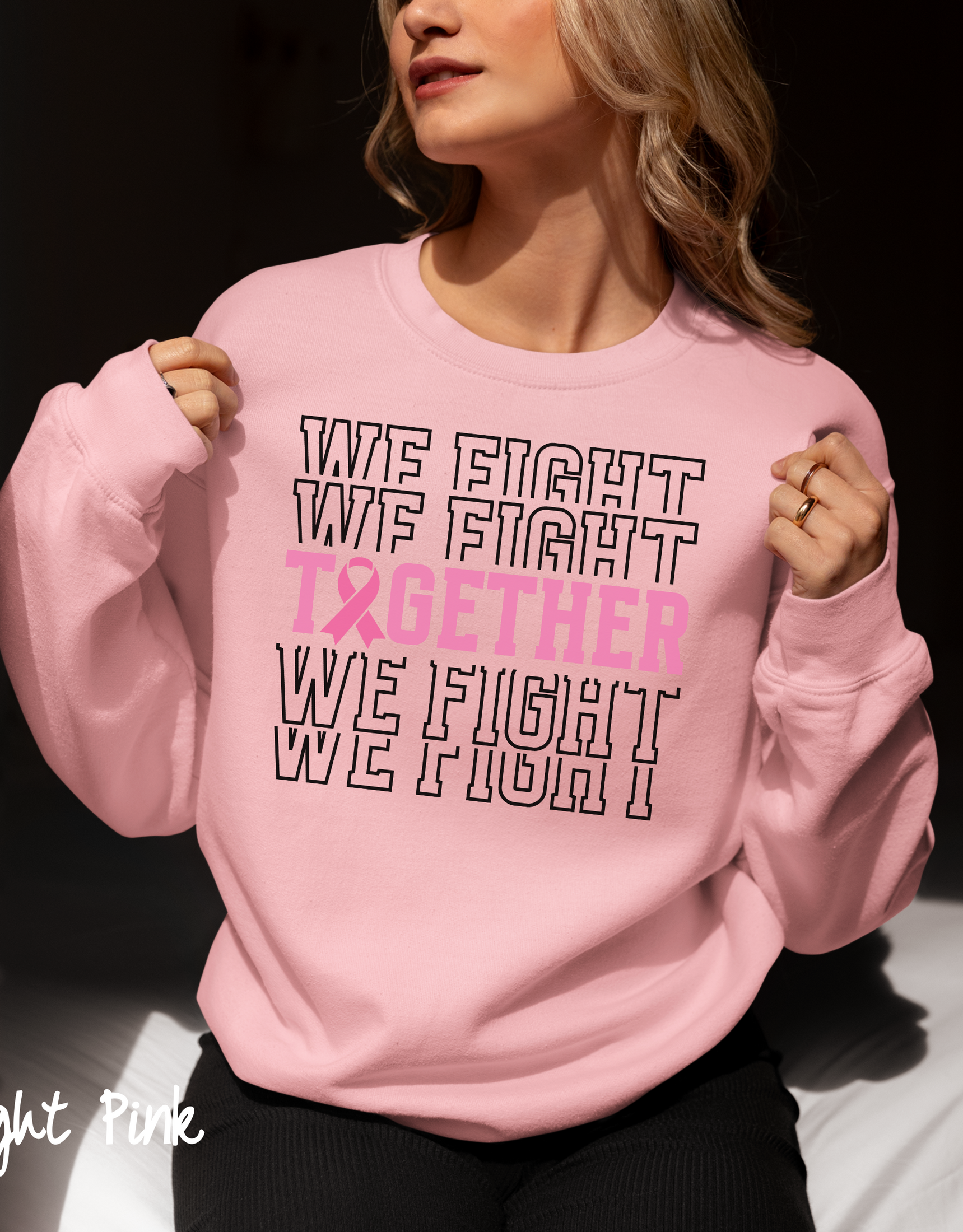 Together We Fight Sweater, Cancer Awareness Sweater, Supporter Sweater, Fighter Sweater, Pink Ribbon Breast Cancer, Breast Cancer Fundraiser