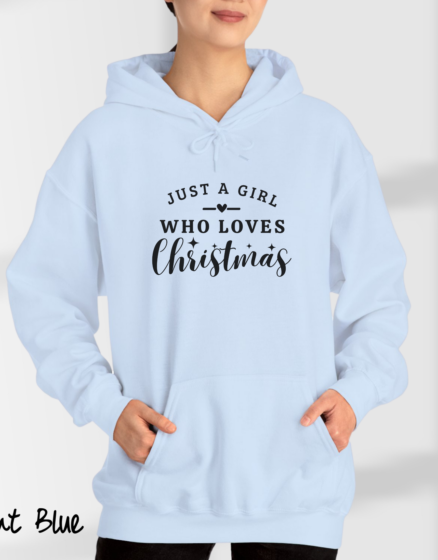 Just A Girl Who Love Christmas Hoodie, Holiday Hoodie, Vacation Hoodie, Cozy Sweater