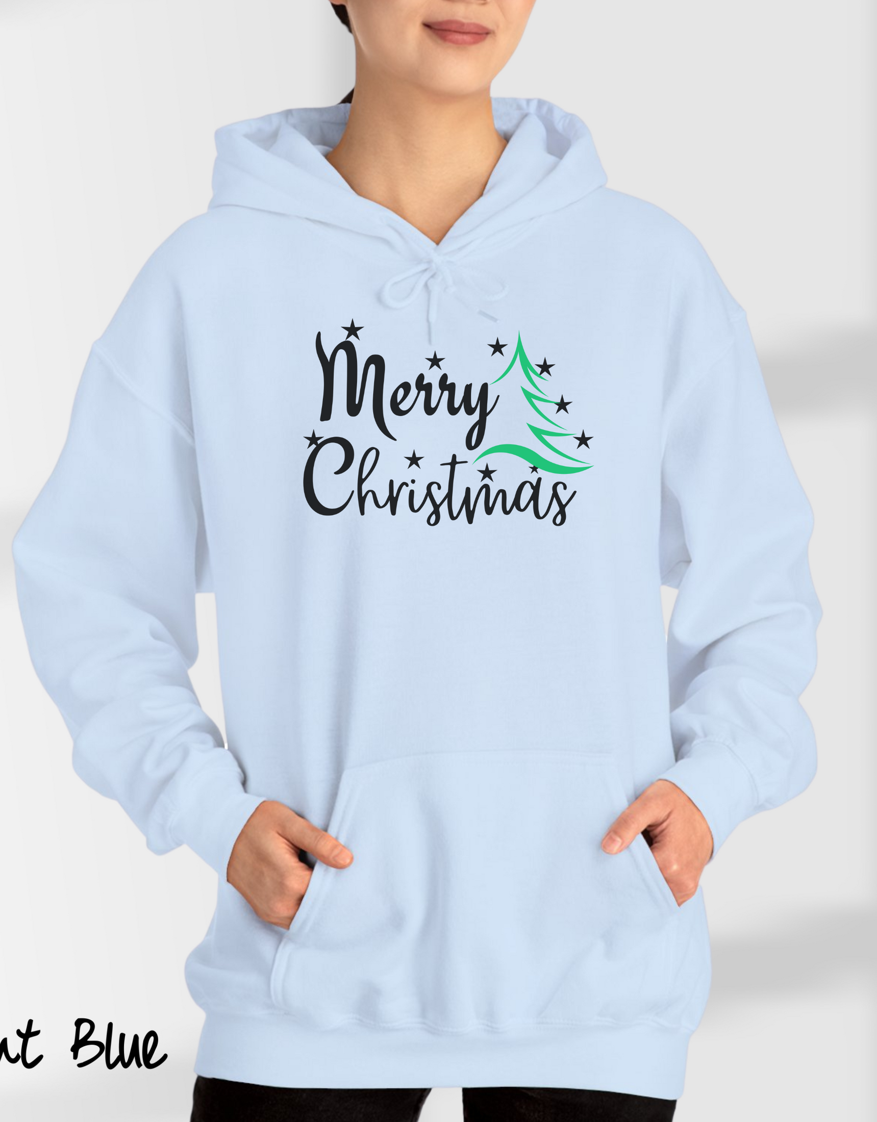 Christmas Tree Lights Crewneck Hoodie for Women  Merry Christmas Festive Wear