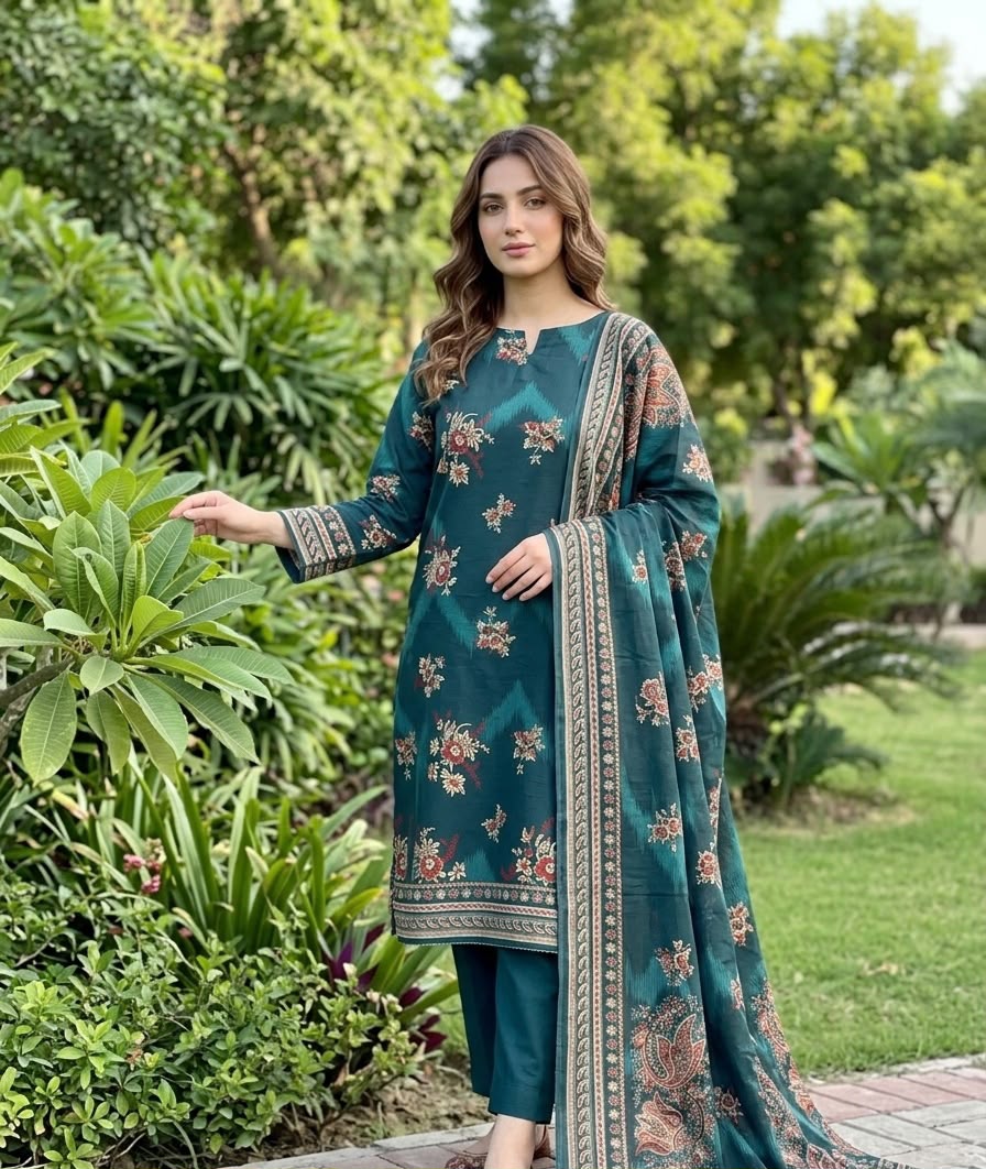 Women's Printed Lawn 3 Piece Suit  | Summer Collection