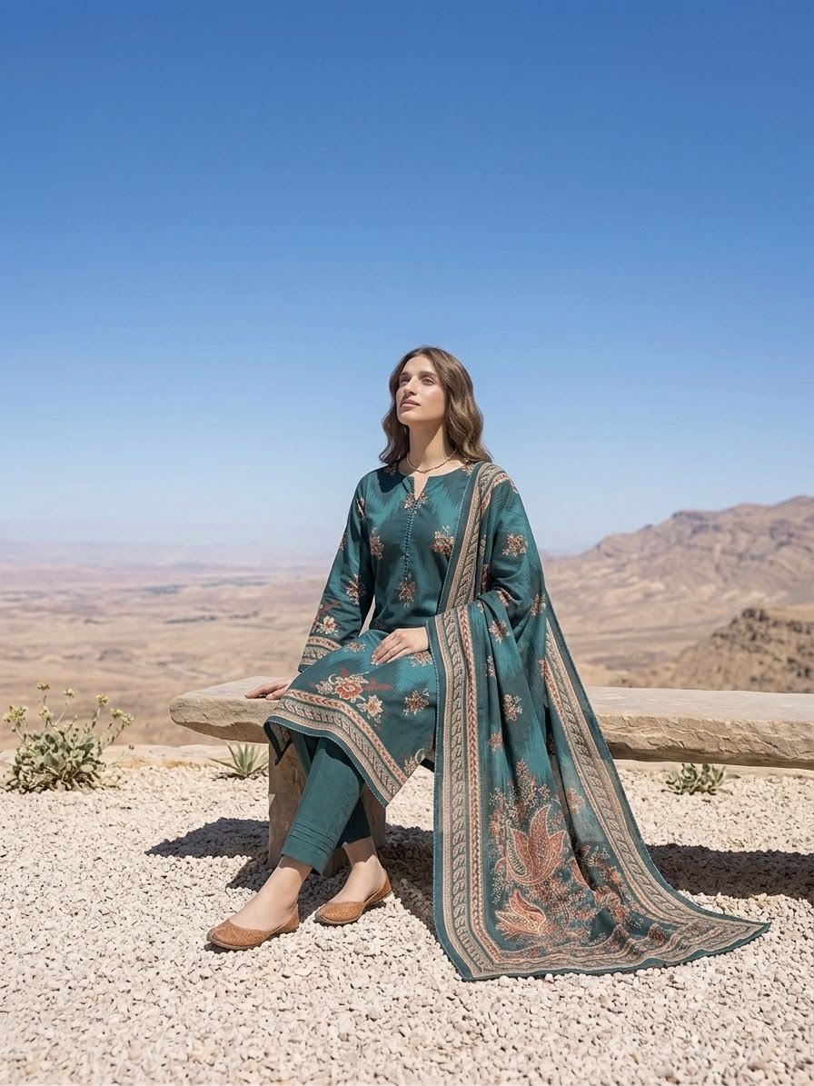 Women's Printed Lawn 3 Piece Suit  | Summer Collection