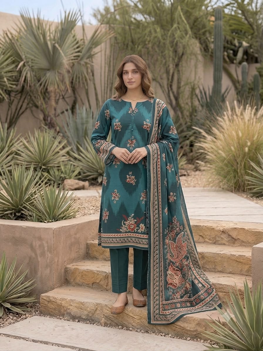 Women's Printed Lawn 3 Piece Suit  | Summer Collection
