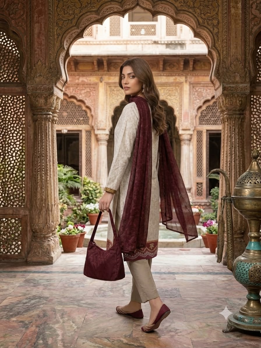 Women 3 Pc printed Lawn dress