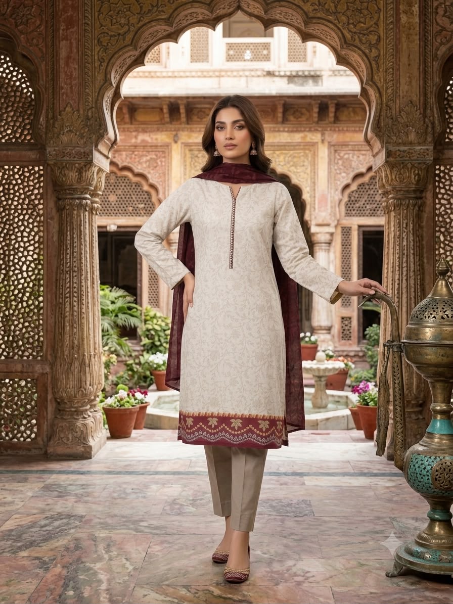 Women 3 Pc printed Lawn dress